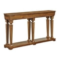 thumbnail image 2 of Oak Console Table With Square Tapered Legs And Rectangular Shelving Modern A Top Storage Shelf, 2 of 3