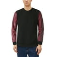 thumbnail image 1 of Hat and Beyond Men's Fashion Synthetic Snake Hide Sleeved Crew Neck Sweatshirt, 1 of 6