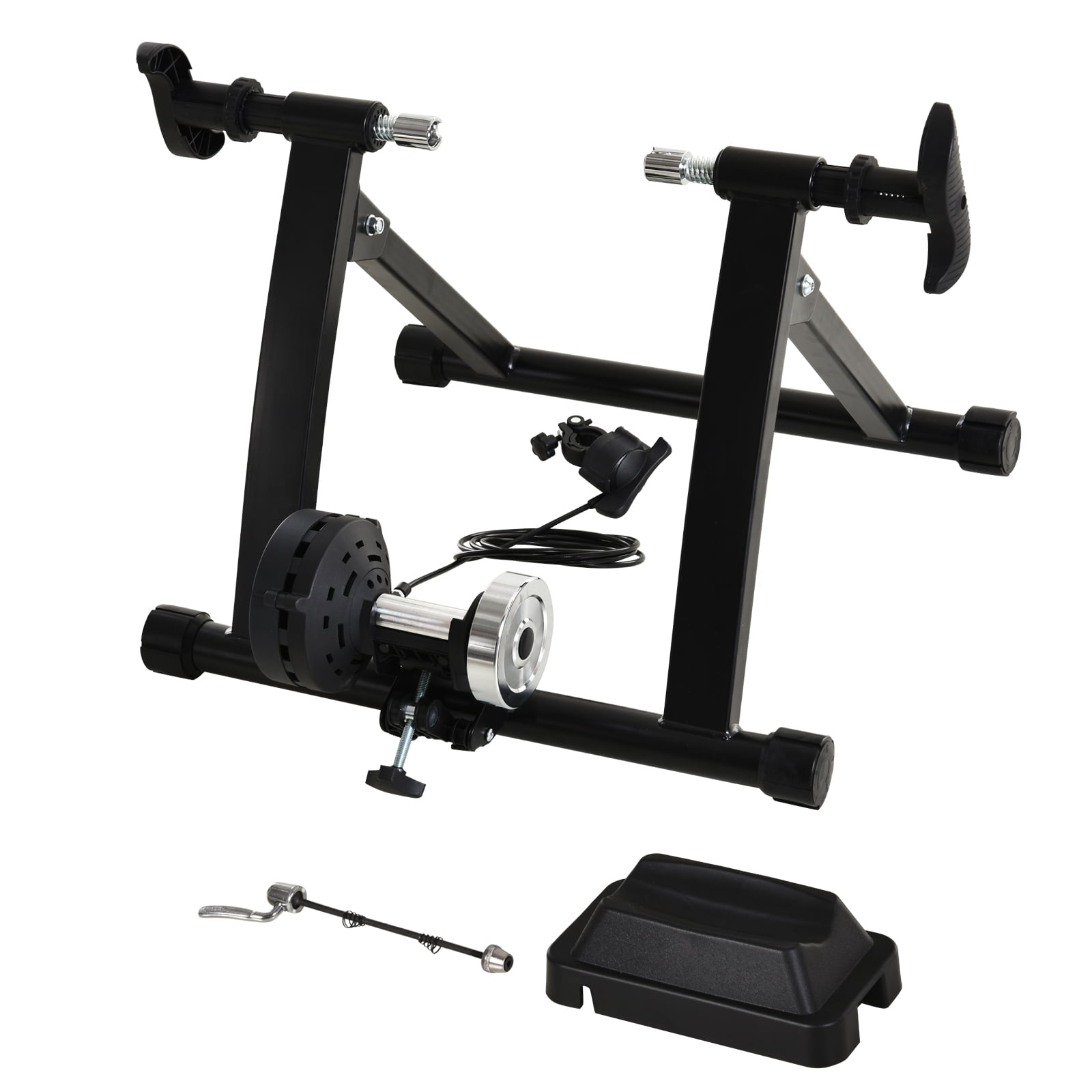 Magnetic Bike Bicycle Trainer Indoor Stationary Exercise Stand Steel Frame Black 
