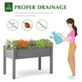 thumbnail image 4 of Raised Garden Bed with Legs, 48x24x30'', Outdoor Wood Elevated Planter Box, Thick Legs, w/Liner, 4 of 8