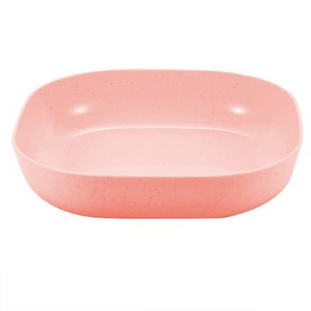 

Dinner Plate Tableware Wheat Straw PP Dinnerware for Dish Fruits Serving Sauce DippingDeep Square Pink