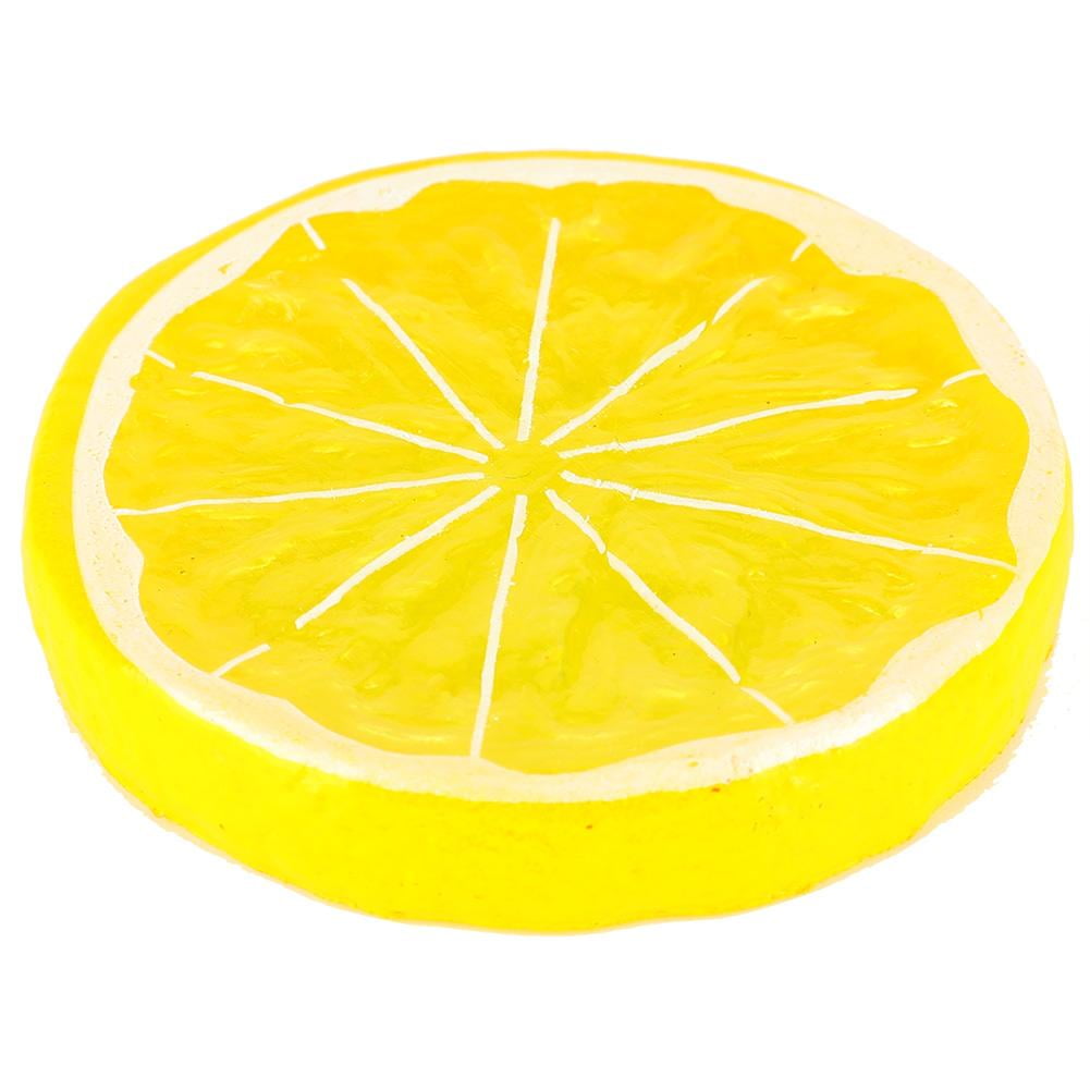 Mgaxyff 10pcs Fake Lemon Slice Artificial Fruit Simulation Lifelike
