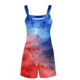 thumbnail image 5 of 4th of July Rompers Women Rompers for Women 2025 Womens Jumpsuits Casual Womens Rompers Summer Romper Women's Independence Day Print Pocket Romper Shorts, 5 of 5