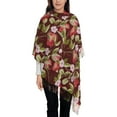 thumbnail image 3 of Fotbe Leaf And Fruit Print Womens Fall Winter Scarf Tassel Soft Warm Blanket Scarves Womens Shawl Wraps, 3 of 8