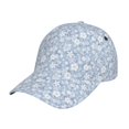 thumbnail image 1 of Fotbe Gray White Floral Gorro Clásico de Béisbol, Gorra Ajustable con Broche Snapback, Gorro de Exterior de Algodón Suave, 1 of 6