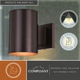 thumbnail image 3 of Chiasso Aluminum 1 Light Bronze Contemporary Outdoor Tube Wall Light, 3 of 14