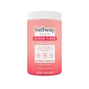 Bellway Beauty Sugar-Free Psyllium Husk Super Fiber + Collagen, Strawberry Lemonade, 11.5 Ounce (15 Servings)