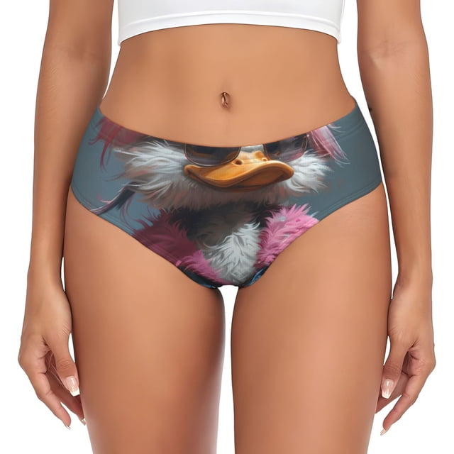 Fotbe Lady Duck Calzones Estampados para Mujer – Ropa Interior de Algodón, Cómoda, Suave y Elástica-X-Large