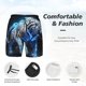thumbnail image 3 of Balery Futuristic Blue Light White Tiger Bañador para hombre, shorts de playa de secado rápido con entrepierna y forro de compresión-X-Large, 3 of 6