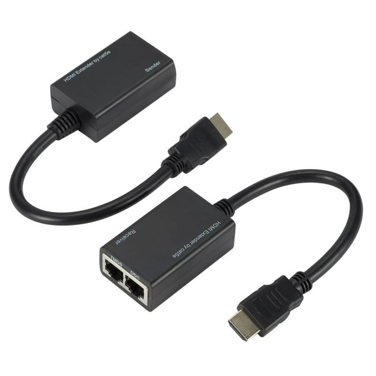 For HDMI Extender To RJ45 CAT5e CAT6 Converter LAN Network Adapter Repeater 1080P HDMI Cable - Walmart.com