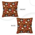 thumbnail image 3 of Square Decorative Throw Pillow Covers with Core, Mexican Skull Girl Print Throw Pillows for Couch Sofa Bed Home Decor, 20"x20", 3 of 9