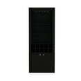 thumbnail image 2 of Black Engineered Wood Microwave Cabinet, 74-inches Tall, Modern Bedroom Cabinet With Glassware Storage,, 2 of 4