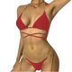 thumbnail image 1 of Traje de baño dividido para mujer, Tanga, cómodo, 2 piezas, traje de baño con tiras, ropa de playa de corte alto, Bikinis con y, 1 of 5