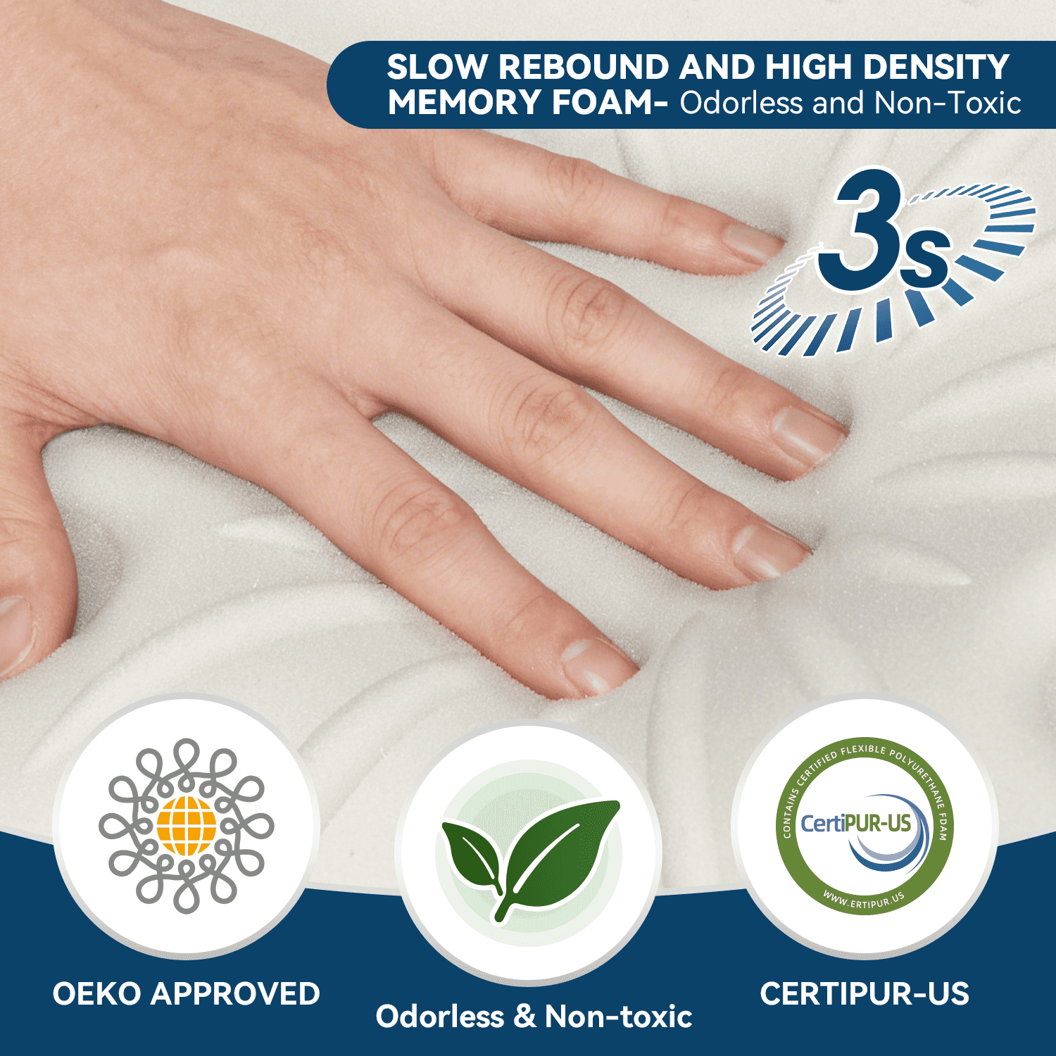 ABLEGRID Memory Foam Cervical Neck Support Pillow,Contour Cooling Gel Pillow for Neck Shoulder Pain Relief,Ergonomic Orthopedic Adjustable Deep Sleep Bed Pillow for Side,Back,Stomach Sleeper