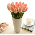thumbnail image 2 of Mini PU Plástico Tulipán Flor Artificial Flor Artificial Flor de Seda Boda Decoración del Hogar Flor (10 piezas Rosa Claro), 2 of 4