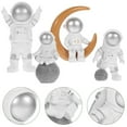 thumbnail image 4 of WORGEOUS 4pcs Small Astronaut Statue Decoration Resin Astronaut Figurine Tabletop Craft Decoration, 4 of 8