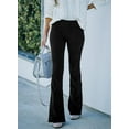 thumbnail image 4 of Women Corduroy Flare Pants Elastic Waist Bell Bottom Trousers Fall Pants for Women, 4 of 4