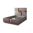 thumbnail image 2 of JERFIT Modern King Bed Frame with Upholstered Headboard, Gray Wood Platform Bed, No Box Spring Needed, 2 of 6