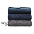 thumbnail image 4 of Beautyrest 84x90" Polyester Microfiber Pinsonic Heated Quilt in Navy, 4 of 8