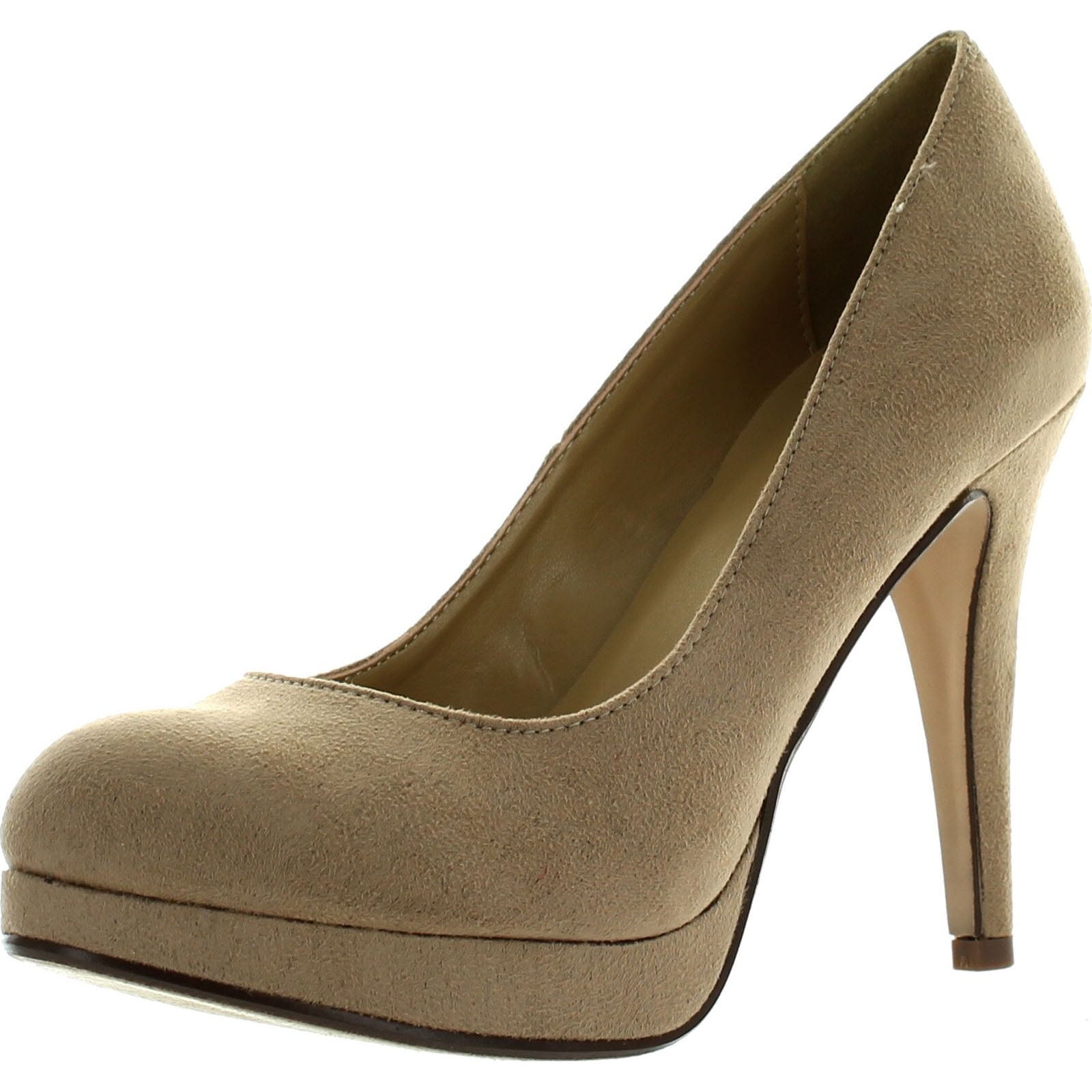 Delicious Womens Eiffel Glossy Closed Toe Dress Platform Pump