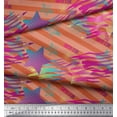 thumbnail image 3 of Soimoi Cotton Poplin Fabric Star & Diagonal Stripe Print Fabric by the Yard 56 Inch Wide, 3 of 3