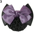 thumbnail image 2 of Walbest Women's Bowknot Bun Cover Hairnet Lace Bow Barrette Hair Clip, Black, 2 of 7