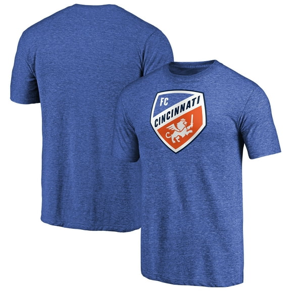 Men's Royal FC Cincinnati Primary Logo Tri-Blend T-Shirt