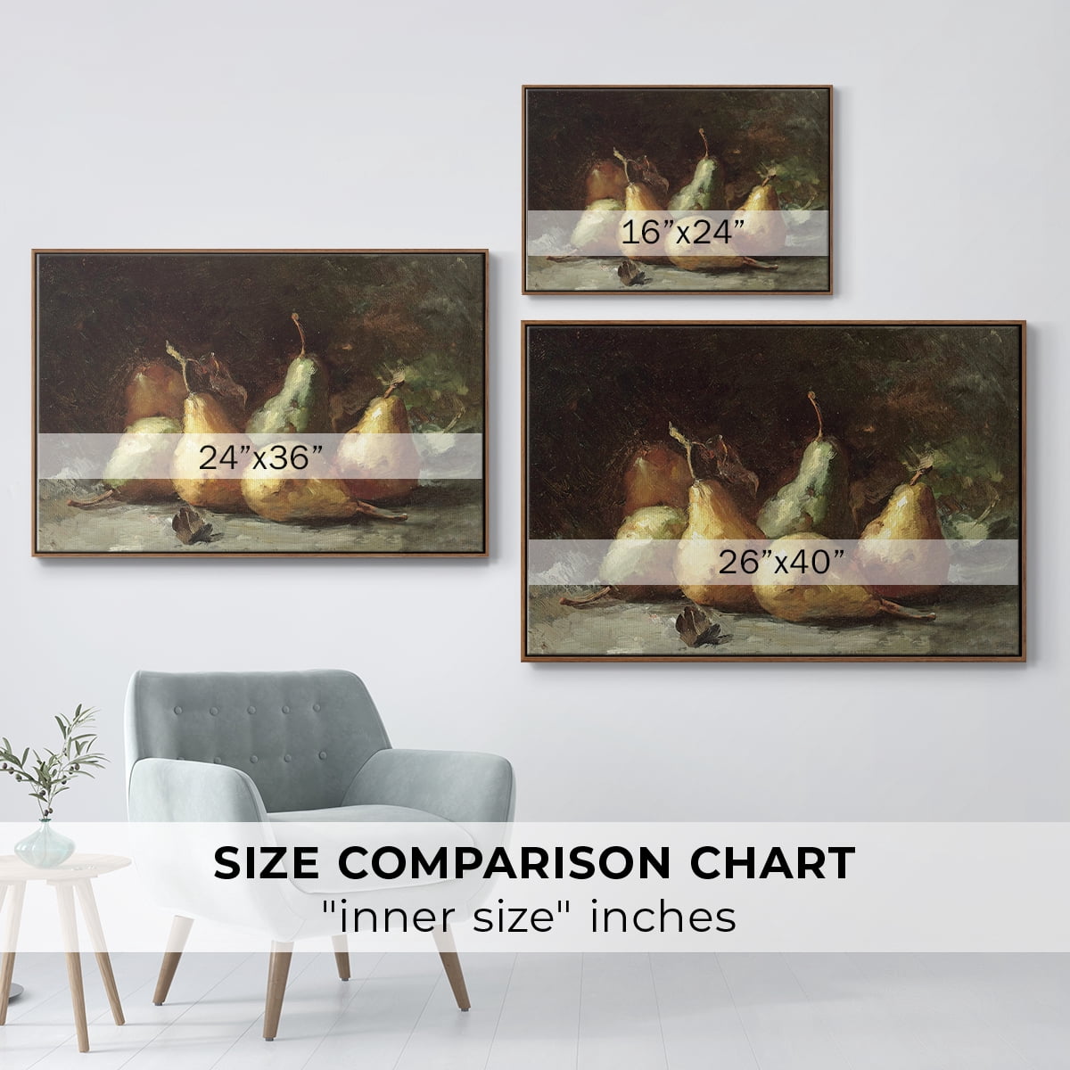 Vintage Botanical Print-LXVII By Wexford Home Framed in Walnut Wood Gallery Wrapped Canvas 27 in. x 41 in.
