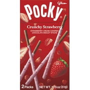 New 385347 Pocky Crunchy Strawberry 179 Oz (10-Pack) Candy And Cookies And Bars Cheap Wholesale Discount Bulk Food And Beverages Candy And Cookies And Bars All Purpose