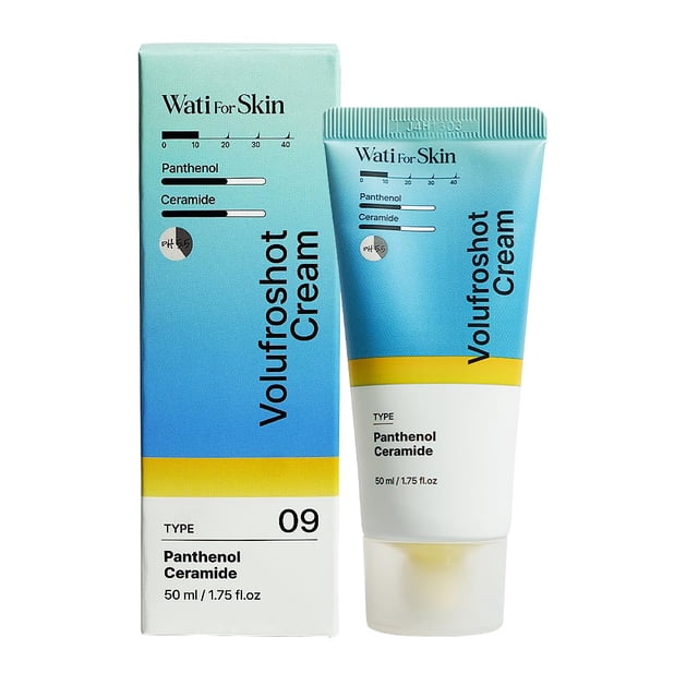 Crema hidratante facial Wati para piel, pantenol, ceramida, 50 ml