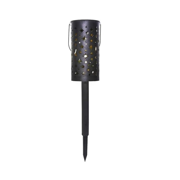 Lámpara De Paisaje Hueca Linterna De Carga Solar Al Aire Libre Luna Hueca Patrón De Estrella Lámpara De Tierra Lámpara De Proyección De Diseño De Punta Impermeable Para Decoración 6Pcs matsuzay HA028065-02