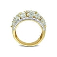 thumbnail image 3 of 4.98 Carat (Ctw) Green Quartz Ring in Yellow Plated Sterling Silver with Accent Diamonds for Women, 3 of 6