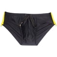 thumbnail image 3 of Bovxnpu Men's Swim Briefs Mens Solid Quickly Dry Zipper Drawstring Low Waist Men's Swimwear (Men's or Men's Big & Tall), 3 of 7