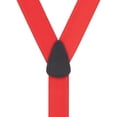thumbnail image 3 of Suspender Store Mens French Satin Button Suspenders - 1.5 Inch Wide Red 42" for 5'0" to 5'9" tall, 3 of 4
