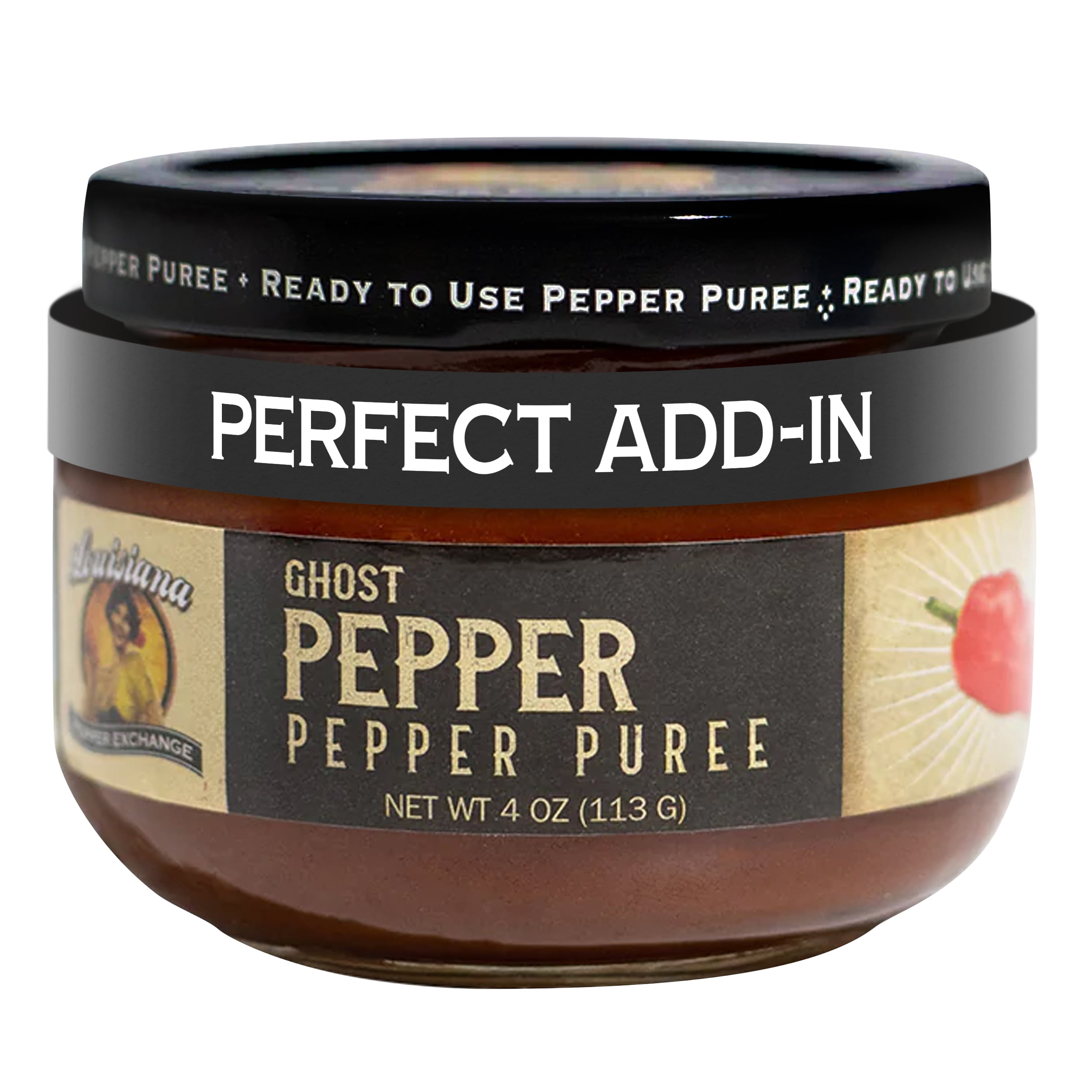 (2 pack) Louisiana Pepper Exchange 4oz Ghost Pepper Puree Sauce