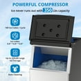 thumbnail image 2 of Tuekys Commercial Ice Maker Machine,350Lbs/24H with 220Lbs Ice Storage Bin, Stainless Steel Freestanding Ice Machine Under Counter with Ice Scoop, Self-Cleaning, 2 of 7