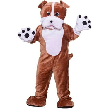 Deluxe Plush Bulldog Mascot Adult Sized Costumes