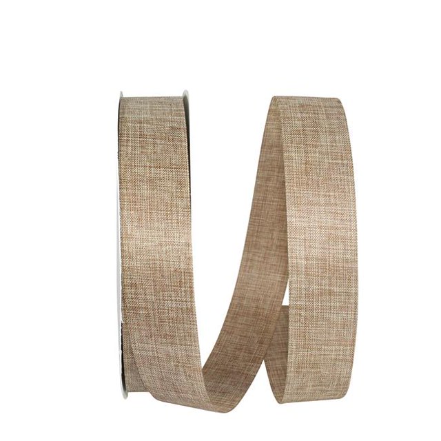 Reliant Ribbon 3500-750-09C 10.37 in. 100 Yards Linen Natural Supreme Ribbon, Natural