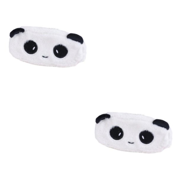 Monstrate Estuche para lápices Panda suave y liviano, estuche para lápices de felpa suave multifuncional de amplia aplicación, Panda blanco panda blanco 2Conjunto