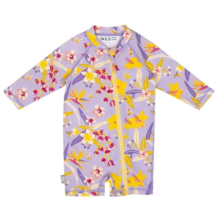 

JAN & JUL Long Sleeve Toddler Boy Sun-suit with UPF 50+ Protection (3T Tropical Bloom)
