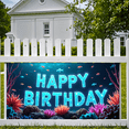 thumbnail image 7 of Illuminated Happy Birthday Banner Backdrop Party Decors for Birthday Party Celebrations Photography Props Photo Booth Backgrounds, 7 of 7