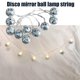 thumbnail image 1 of Cadena de luces LED multiusos Bola de espejo Bola de discoteca Wdftyju luces de reflejo de escenario decoración de fiesta en casa boda Año Nuevo, 1 of 7