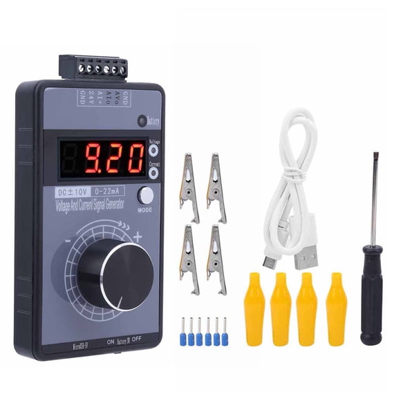 Generador de señal de voltaje de corriente CC 0-10 V 0/0-22 mA Interfaz Simulador analógico Pantalla de 4 dígitos para depuración de panel PLC