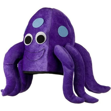 Purple Octopus Hat Funny Costume for Adults or