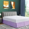 thumbnail image 2 of CCNY 10" Inch Drop Pleated Bed Skirt King Size 100% Microfiber Made Lilac with Split Corners, 2 of 7