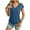 Blue-01, variant on Mittory Womens V Neck Cap Sleeve T Shirts Banded Bottom Top Loose Fit Short Sleeves Tee Casual Summer Basic Tops