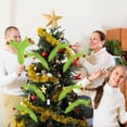 thumbnail image 1 of 8pcs Christmas Tree Decorations Lime Green Curly Christmas Tree Decorations Green Curly Stems Red Balls, 1 of 6