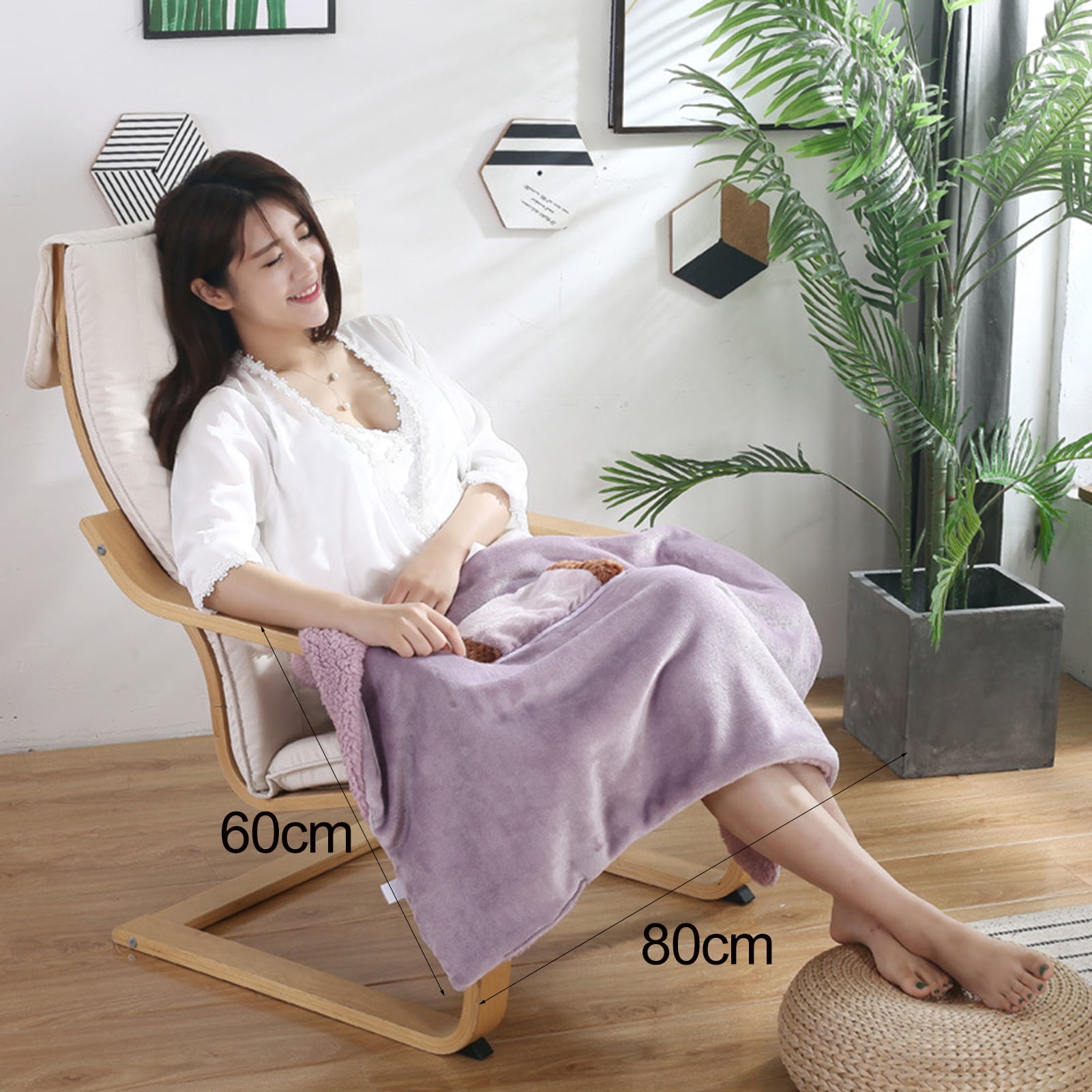 Electric Heated Blanket for Office/ Desk, Woolala Soft Fleece Knee Blanket  USB Heating Pad with Hands Warmer, Hang Under The Desk - Walmart.com