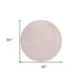 thumbnail image 3 of 8' Pink And Gray Round Geometric Washable Indoor Outdoor Area Rug, 3 of 5