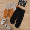 thumbnail image 2 of NOLDARES Infant Toddler Baby Boy Clothes Set 2pcs Long Sleeve Graphic Sweatshirt Tops and Stretchy Pants Fall Winter Outfits Clothing(Brown,3-4 Y), 2 of 8